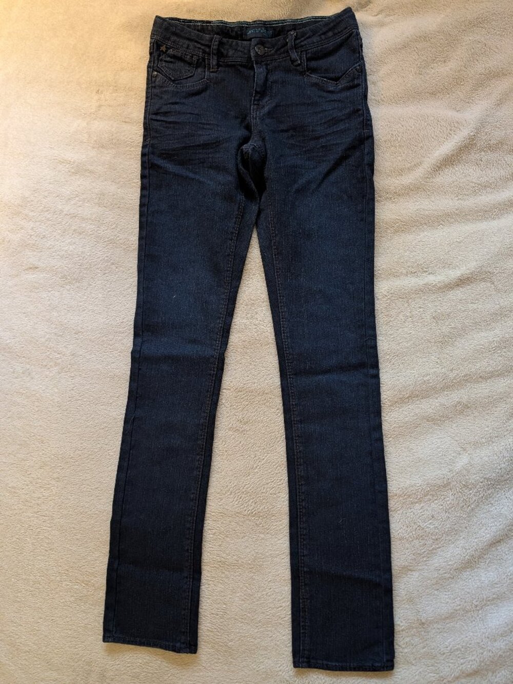 GIRLS LEVI'S JEANS 14 Slim Skinny Fit Denim Dark Blue Pants Junior Small Jean